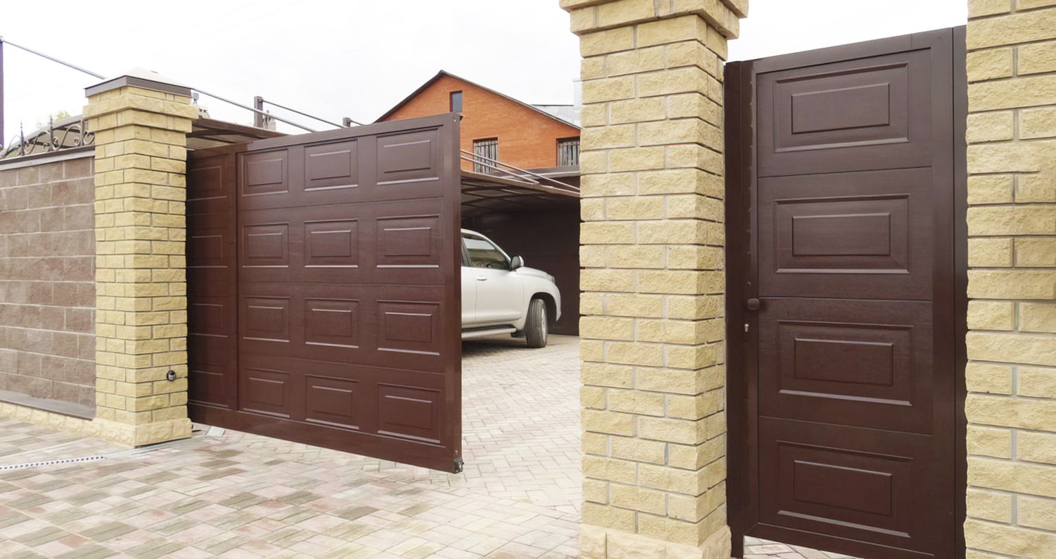 Ворота с калиткой в Брюховецкой под ключ