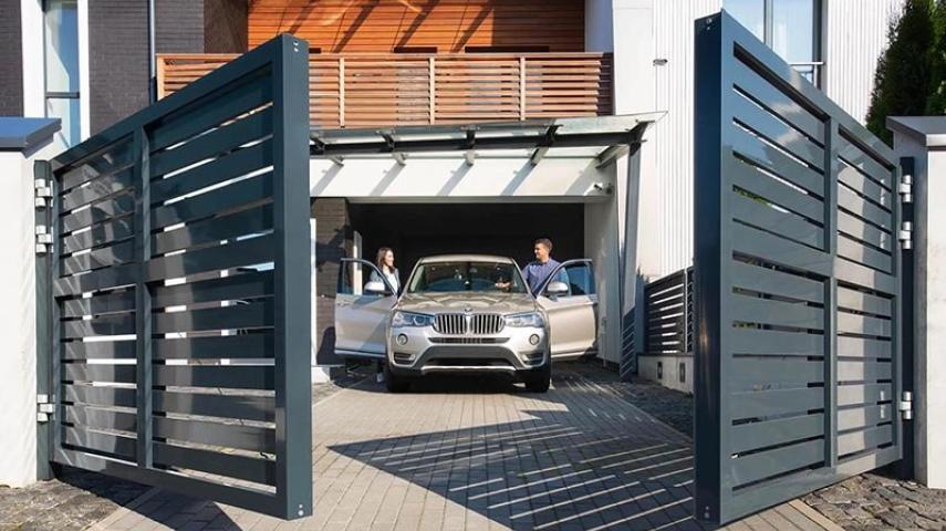 распашные ворота в Брюховецкой